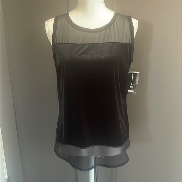 I.N.C International Concepts Elegant Black Sleeveless Top Size M - Picture 1 of 6